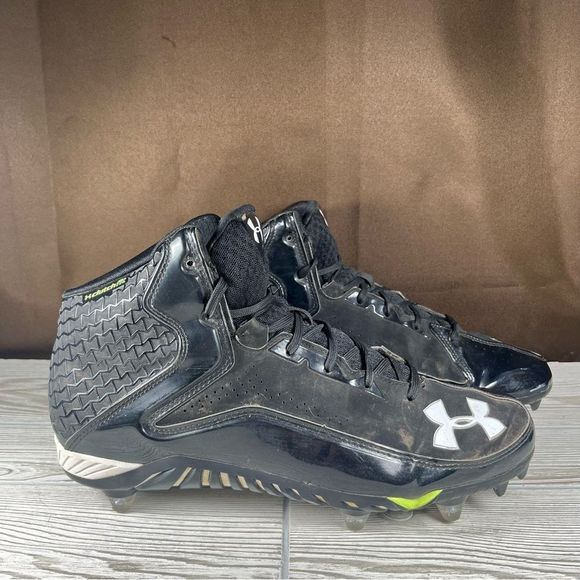 Under Armour Clutch Fit Triple Black Football Cleats Shoe Mens 12 - Picture 1 of 9